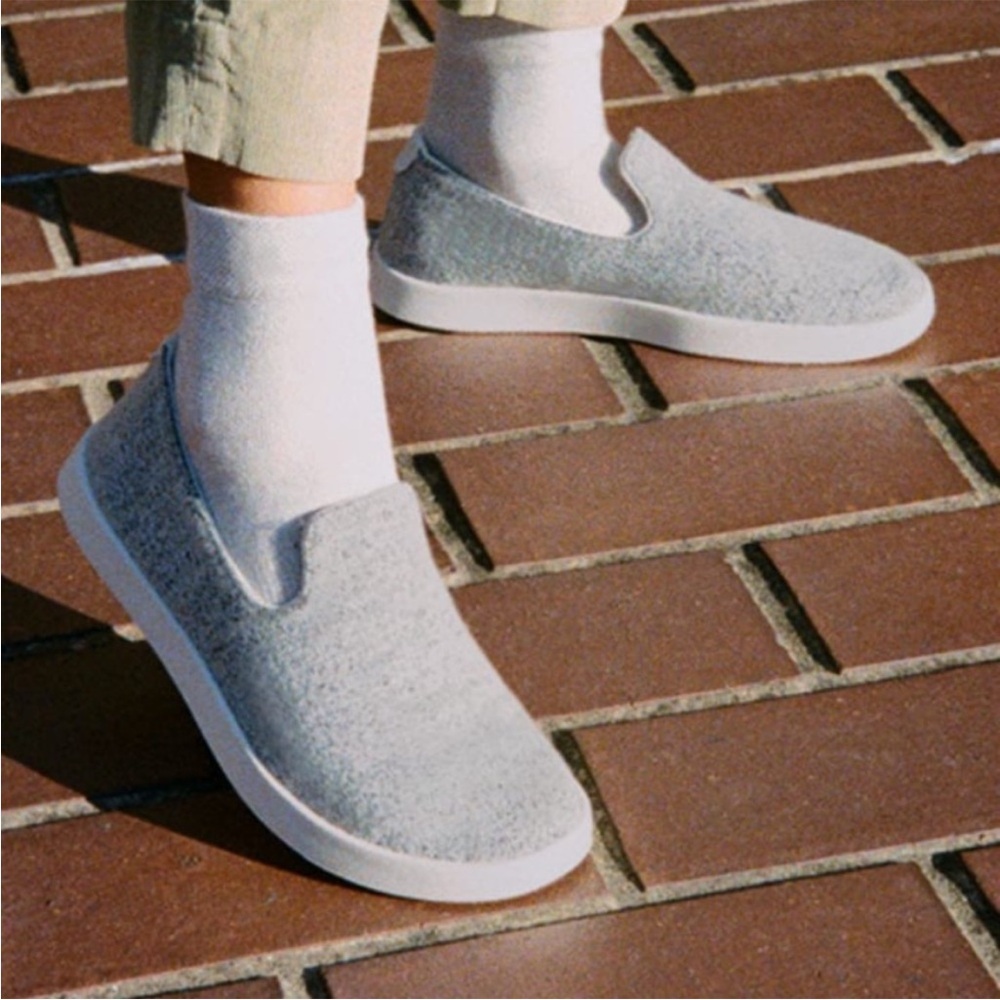 NEW Allbirds Women's Wool Lounger Woven slip-on shoes in GRAY shoes - Picture 6 of 6